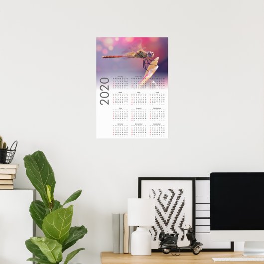 Dragonfly-Kalender 2020-Poster Poster (Heimbüro)