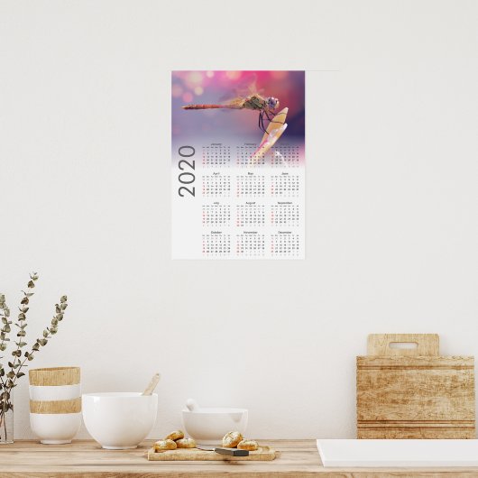 Dragonfly-Kalender 2020-Poster Poster (Küche)