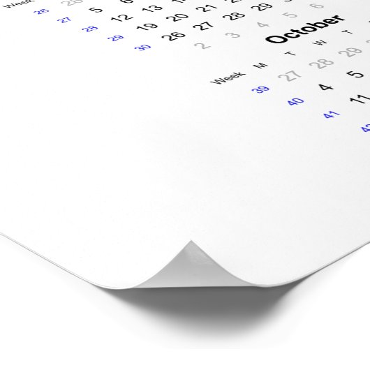 Dragonfly-Kalender 2021 Poster - Montag starten (Ecke)