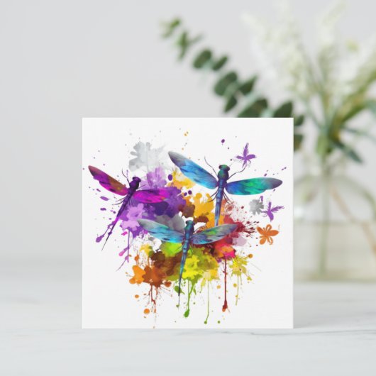 Dragonfly-Karte (Stehend Vorderseite)