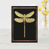 Dragonfly-Karte Karte (Gelbe Blume)