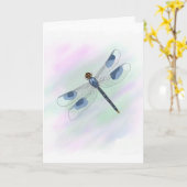 Dragonfly-Karte mit Gedicht Karte (Gelbe Blume)