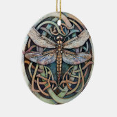 Dragonfly keltischer Knoten Keramik Ornament (Rechts)