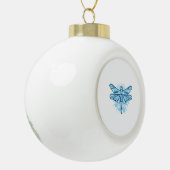 Dragonfly Keramik Kugel-Ornament (Links)