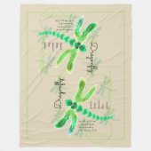 Dragonfly | Khaki Large Fleece Blanket (Vorderseite)