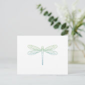 Dragonfly-Kontur Postkarte (Stehend Vorderseite)