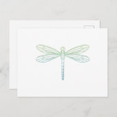 Dragonfly-Kontur Postkarte (Vorne/Hinten)