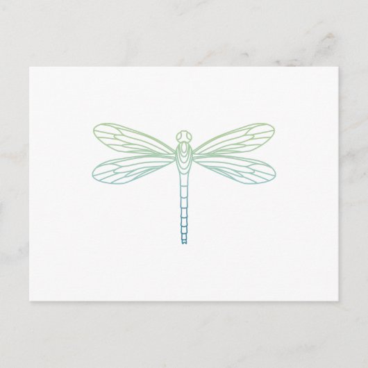 Dragonfly-Kontur Postkarte (Vorderseite)