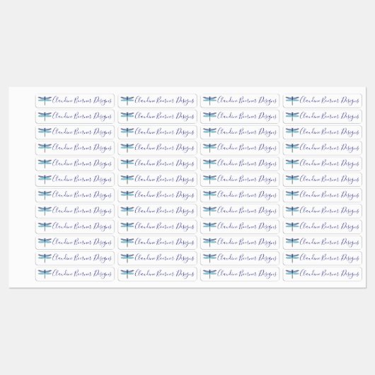 Dragonfly Labels für Fabric Crafter oder Künstler Etiketten (Blatt)