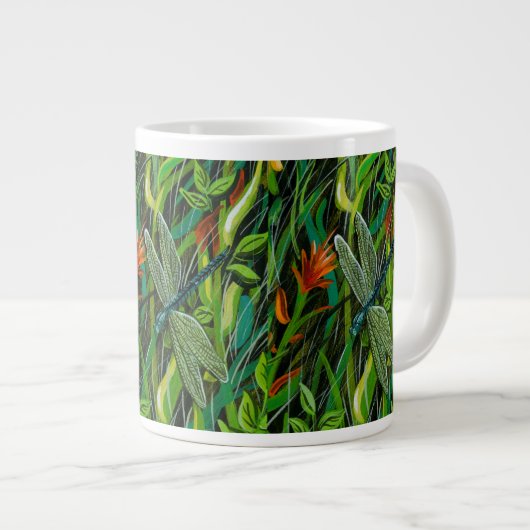 Dragonfly Lake Coffee Cup Jumbo-Tasse (Vorderseite Rechts)