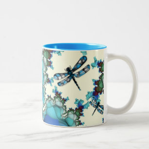 Dragonfly Land-Tasse Zweifarbige Tasse