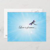 Dragonfly "LIEBE ist ewig" Postkarte (Vorne/Hinten)