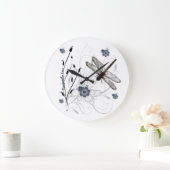Dragonfly-Liebe-Uhr Große Wanduhr (Zuhause)
