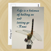Dragonfly Life ist ein Zitat von Balance Rumi Postkarte