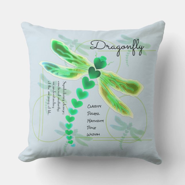 Dragonfly | Light Blue 20"x20" Kissen (Vorderseite)