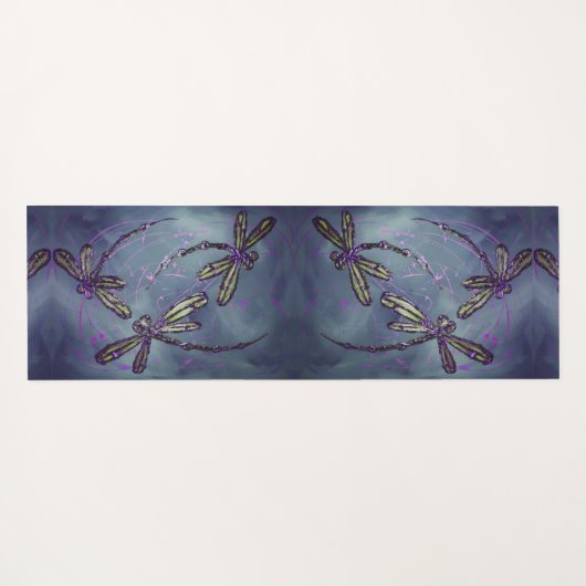 Dragonfly Lila Night Flit Bath Handtuch Set Yogamatte (Rückseite (Horizontal))