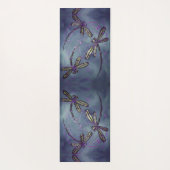 Dragonfly Lila Night Flit Bath Handtuch Set Yogamatte (Rückseite)