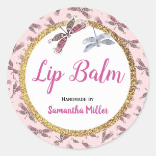 Dragonfly Lip Balm Papier Aufkleber   Etikett