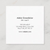 Dragonfly Logo Holistic Healer Wellness Quadratische Visitenkarte (Rückseite)