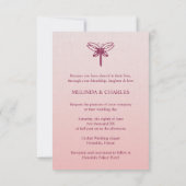 Dragonfly Logo in Burgundy on Gradient for Wedding (Rückseite)