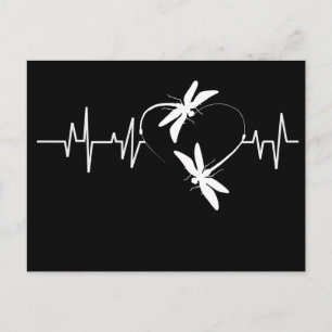 Dragonfly Lover Geschenk  Funny Dragonfly Heartbea Postkarte