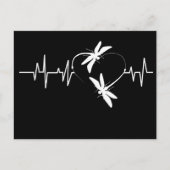 Dragonfly Lover Geschenk| Funny Dragonfly Heartbea Postkarte (Vorderseite)