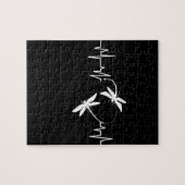 Dragonfly Lover Geschenk| Funny Dragonfly Heartbea Puzzle (Horizontal)