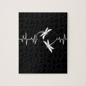 Dragonfly Lover Geschenk| Funny Dragonfly Heartbea Puzzle (Vertikal)