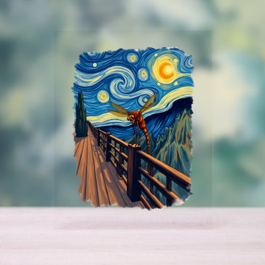 Dragonfly Lovers Artistic Dragonfly Acrylschild (Neutral)