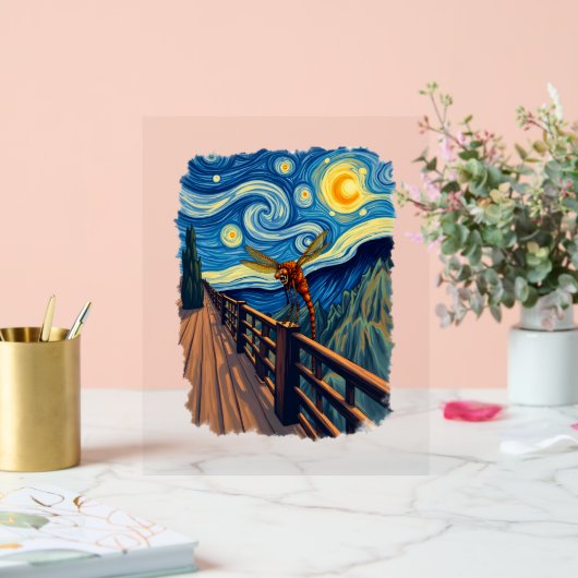 Dragonfly Lovers Artistic Dragonfly Acrylschild (Hochzeit)