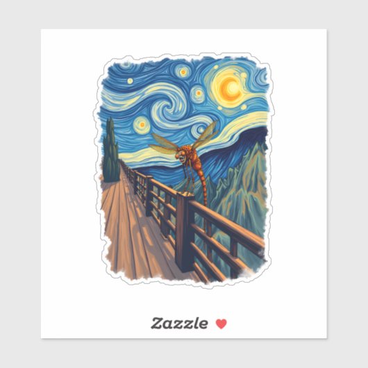 Dragonfly Lovers Artistic Dragonfly Aufkleber (Blatt)