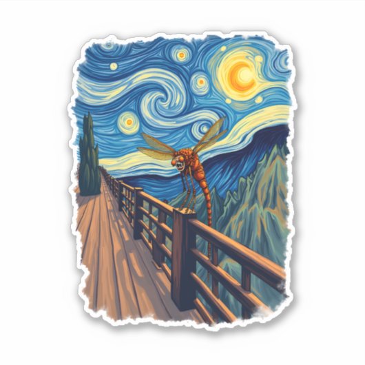 Dragonfly Lovers Artistic Dragonfly Aufkleber (Vorderseite)