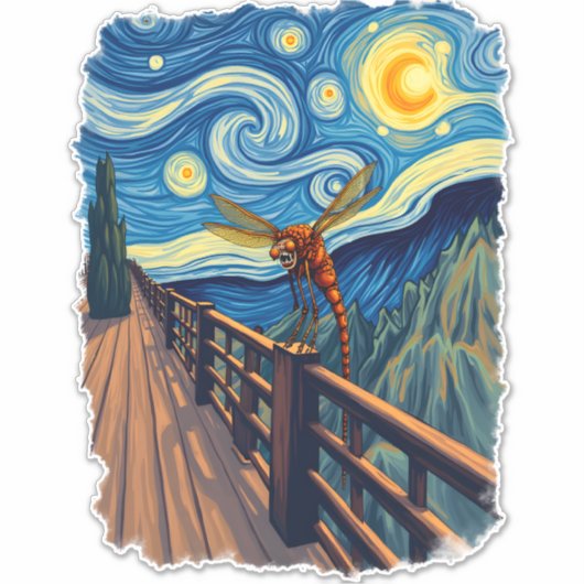 Dragonfly Lovers Artistic Dragonfly Aufkleber (Vorderseite)