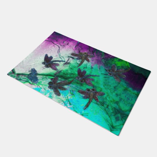 Dragonfly Magic Fußmatte (Schrägansicht)