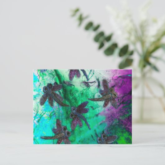 Dragonfly Magic Postkarte (Stehend Vorderseite)