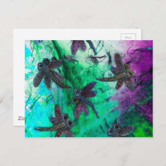 Dragonfly Magic Postkarte (Vorne/Hinten)
