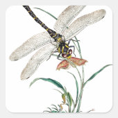 Dragonfly Magic Quadratischer Aufkleber (Vorderseite)