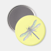 DRAGONFLY-Magnet (gelb) Magnet (Vorderseite/Rückseite)