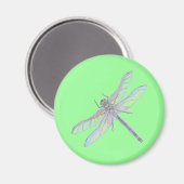 DRAGONFLY-Magnet (grün) Magnet (Vorderseite/Rückseite)