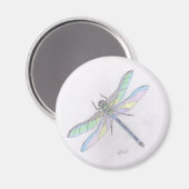 DRAGONFLY-Magnet (rund) Magnet (Vorderseite/Rückseite)
