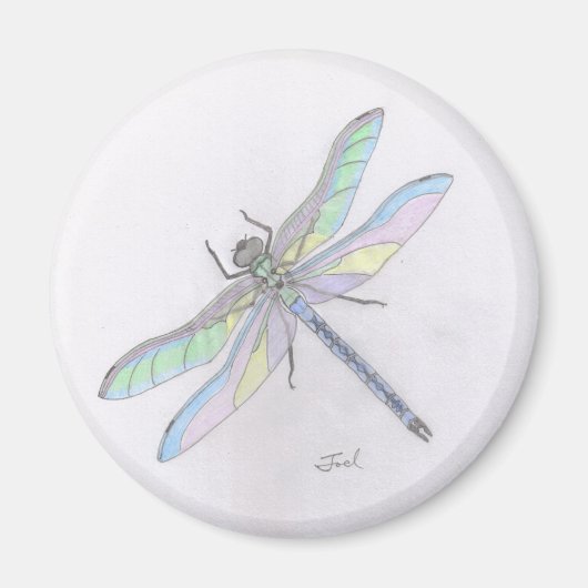 DRAGONFLY-Magnet (rund) Magnet (Vorne)