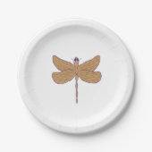 Dragonfly Malerei Illustration Art Pappteller (Vorderseite)
