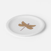Dragonfly Malerei Illustration Art Pappteller (Schrägansicht)