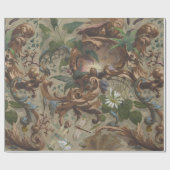 Dragonfly Marsh Cattail Lily French Wetland Verzie Geschenkpapier (Flach)