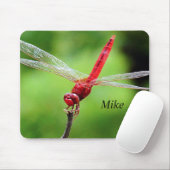 Dragonfly Maus Pad Grün und Rot Mousepad (Mit Mouse)