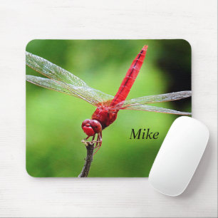 Dragonfly Maus Pad Grün und Rot Mousepad