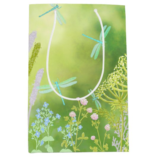 Dragonfly Meadow Mittlere Geschenktüte (Vorderseite)