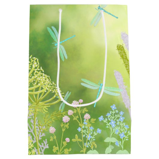 Dragonfly Meadow Mittlere Geschenktüte (Rückseite)