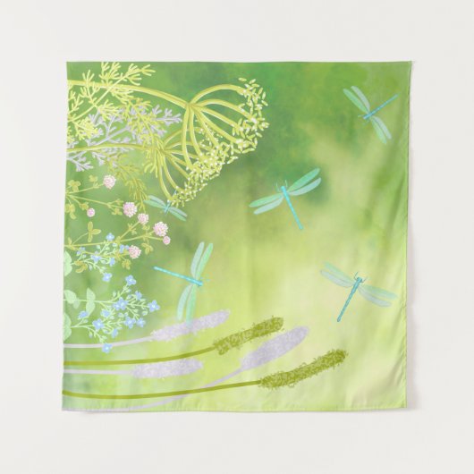 Dragonfly Meadow Wandteppich (Vorderseite (Horizontal))