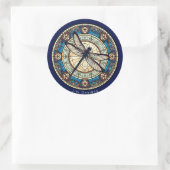 Dragonfly Medallion Runder Aufkleber (Tasche)